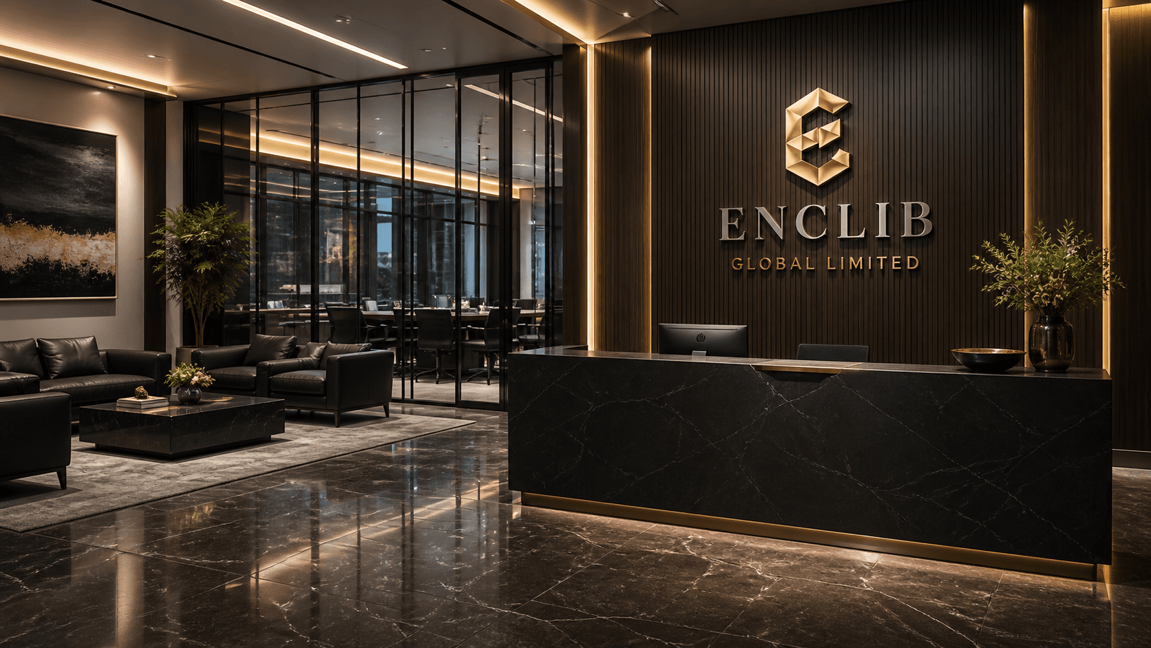 ENCLIB Global Limited premium reception area